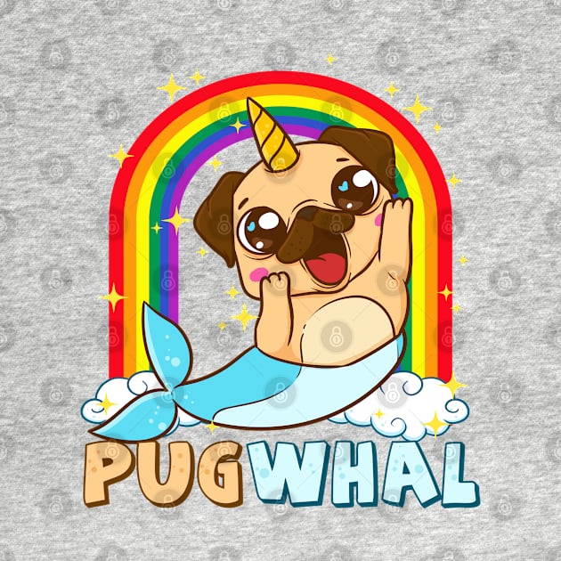 Pugwahl funny pug unicorn by LIFUA